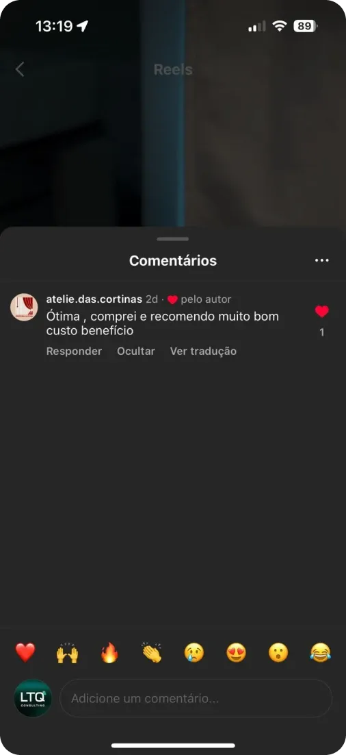 Print de WhatsApp com depoimento de cliente 3